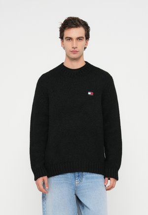 COSY TEXTURE BADGE  - Jumper - black