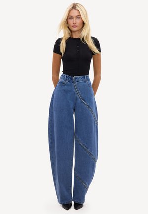 LOAVIES, MEADOW'S MELODY - Jean large - blue dark   denim