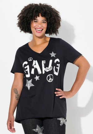 A-LINE, "GANG" INSCRIPTION - Print T-shirt - black