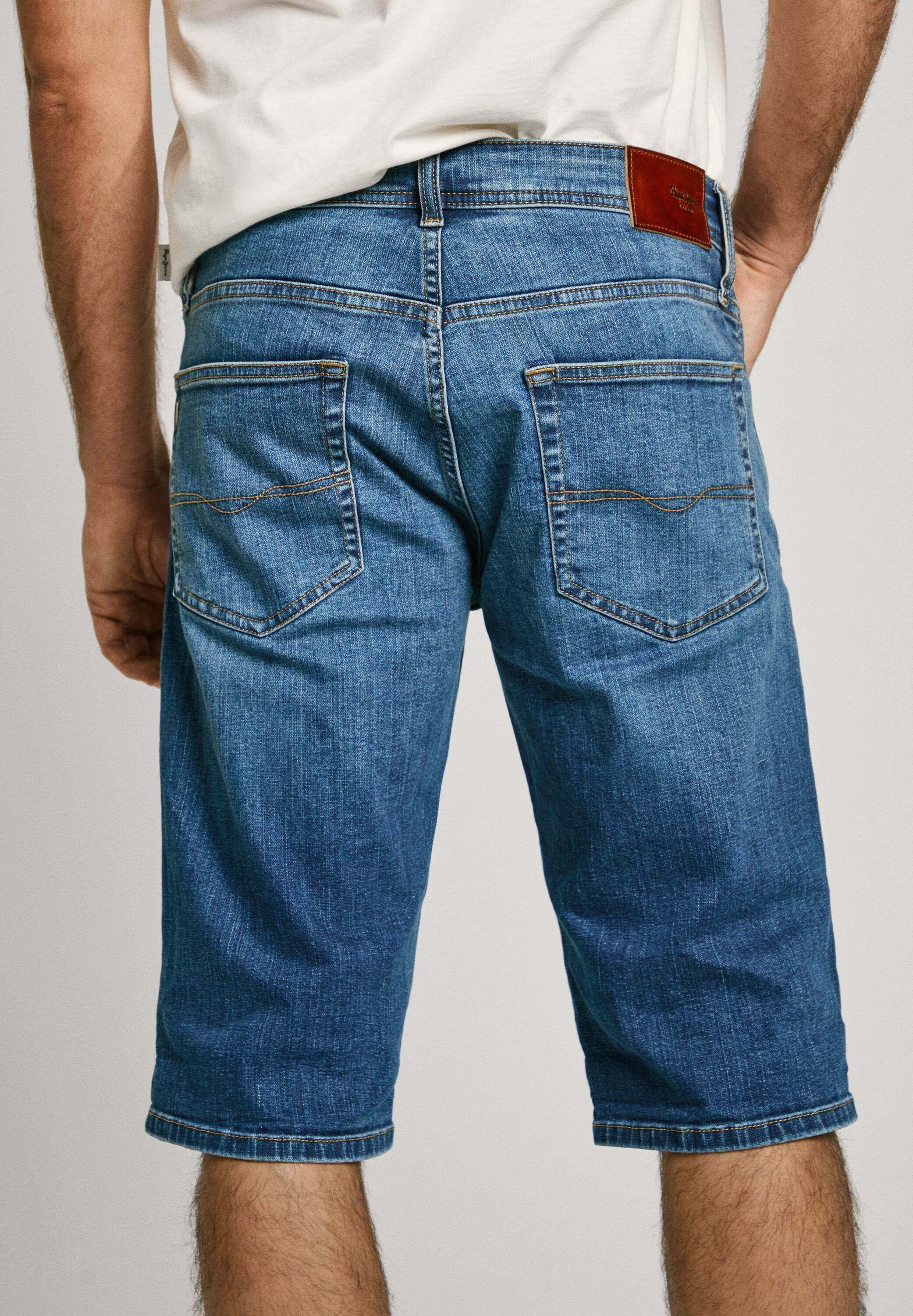 Pepe Jeans CASH - Denim shorts - medium washed/blue - Zalando.co.uk