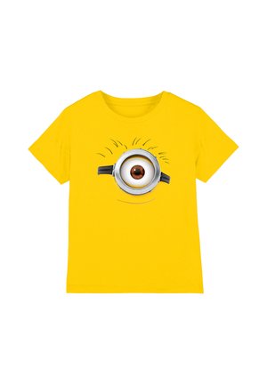 Universal Studios, MINIONS MINIONS CARL FACE UNISEX - Print T-shirt - yellow