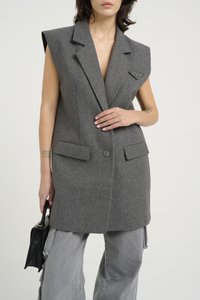 Gestuz VELLY - Liemenė - dark grey melange