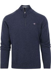 GANT HALFZIP LOGO - Jumper - blauw donkerblauw