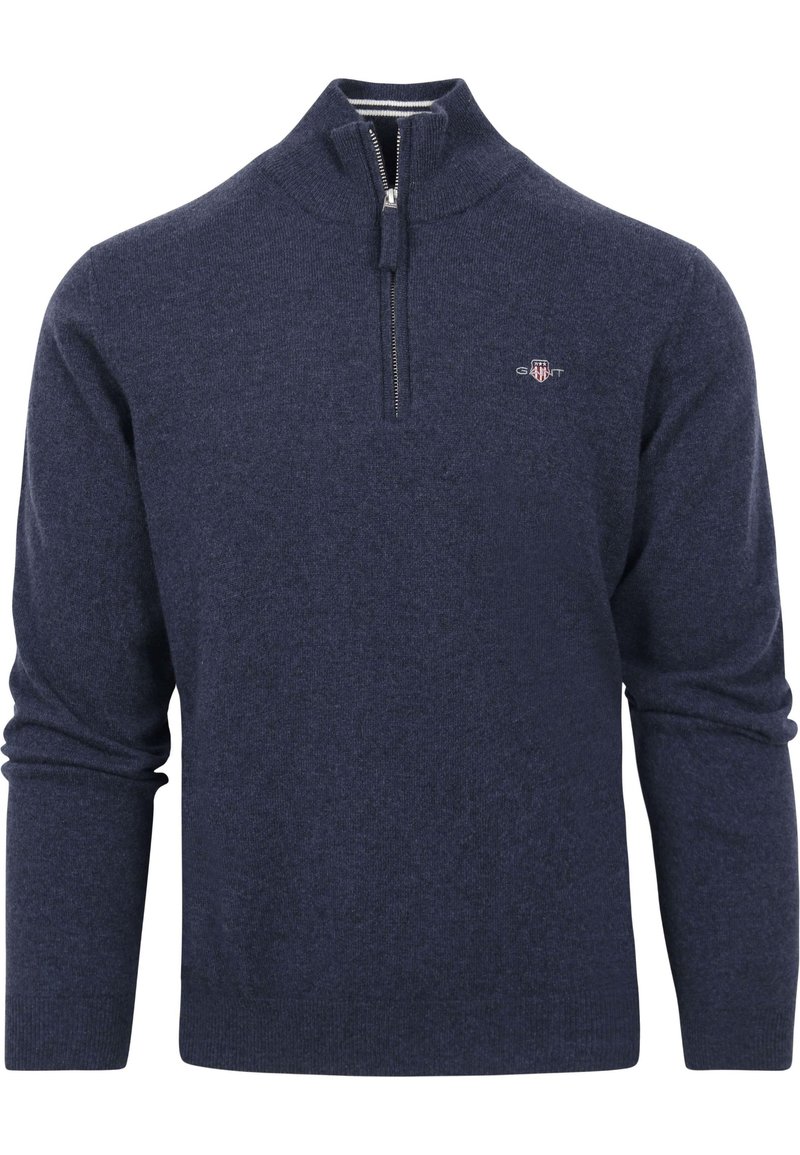 GANT HALFZIP LOGO - Jumper - blauw donkerblauw