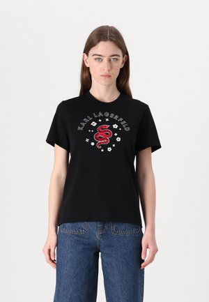 T-shirts med print - black