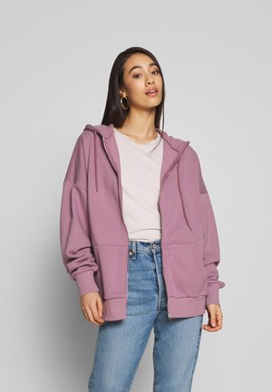 CHUNKY ZIP HOODIE - Felpa aperta - light purple