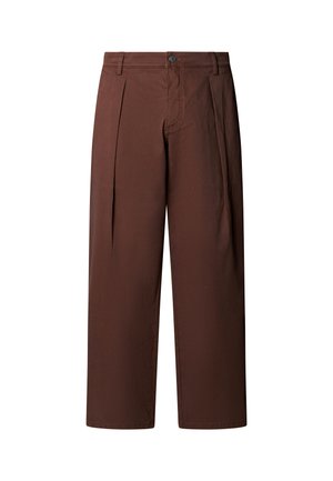 Pepe Jeans, RELAXED WIDE LEG PLEATED - Trousers - dark mud brown