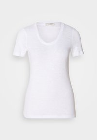 DEEP ROUND NECK TWISTED - T-paita - white
