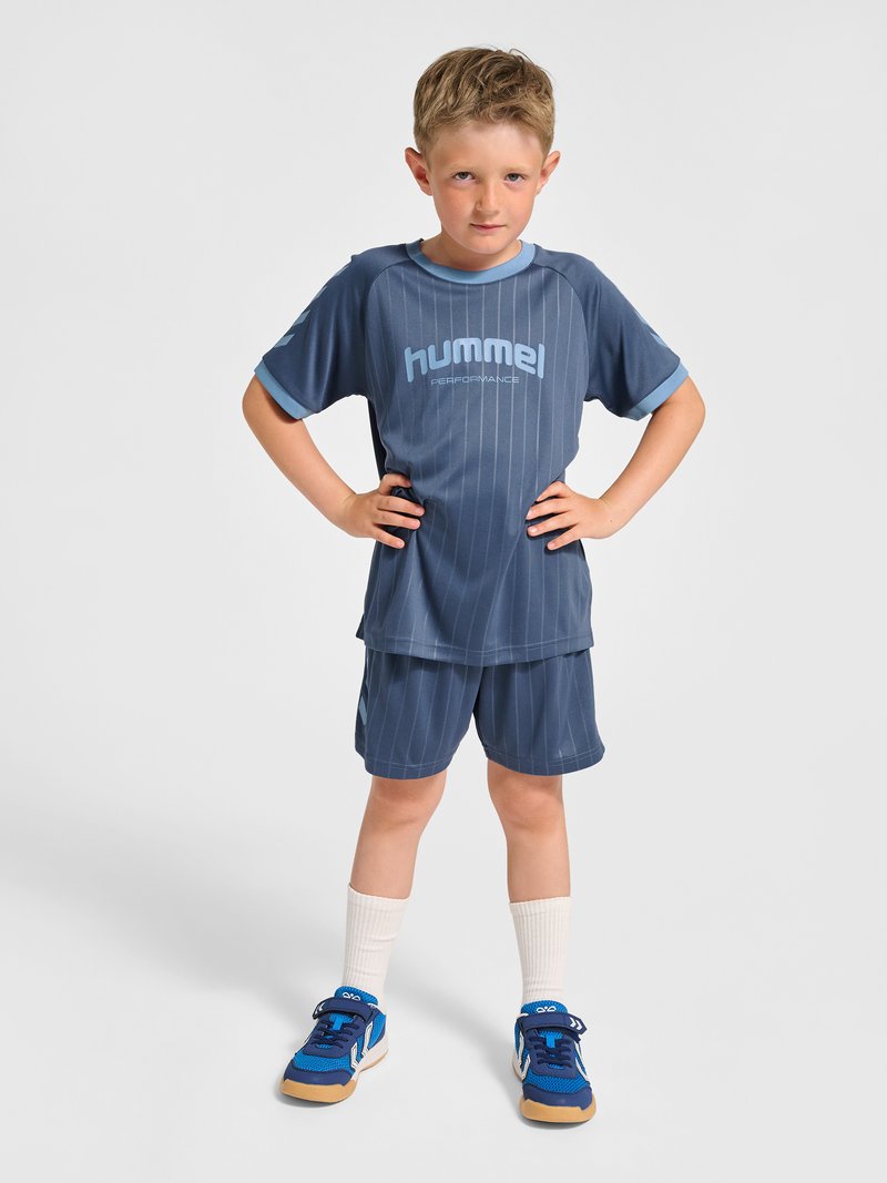 Hummel GOAL STRIPE - Kurze Sporthose - bering sea