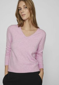 VILA VIRIL V-NECK NOOS - Stickad tröja - pastel lavender
