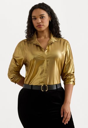 KRISTY-LONG SLEEVE-BUTTON FRONT SHIRT - Užsagstoma palaidinė - gold-colored