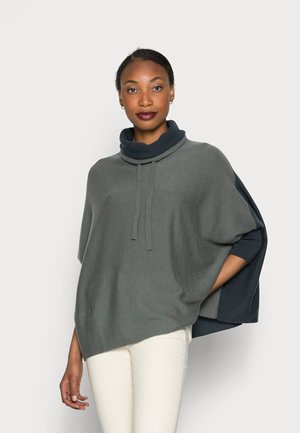 TJELVA BICOLOR - Strikkegenser - dark sage