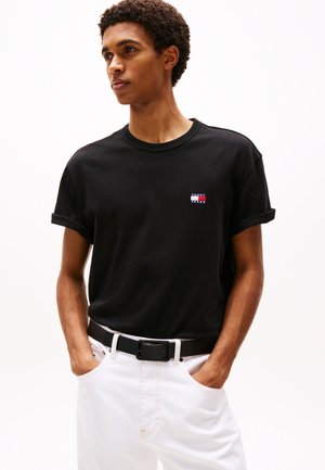 Tommy Jeans, BADGE TEE - Βασικό μπλουζάκι - black