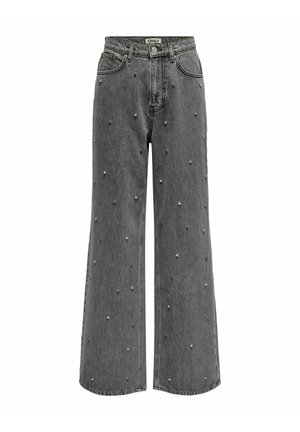 ONLY MIT ONLHOPE HOHE TAILLE WEITER BEINSCHNITT  - Jeans baggy - medium grey denim