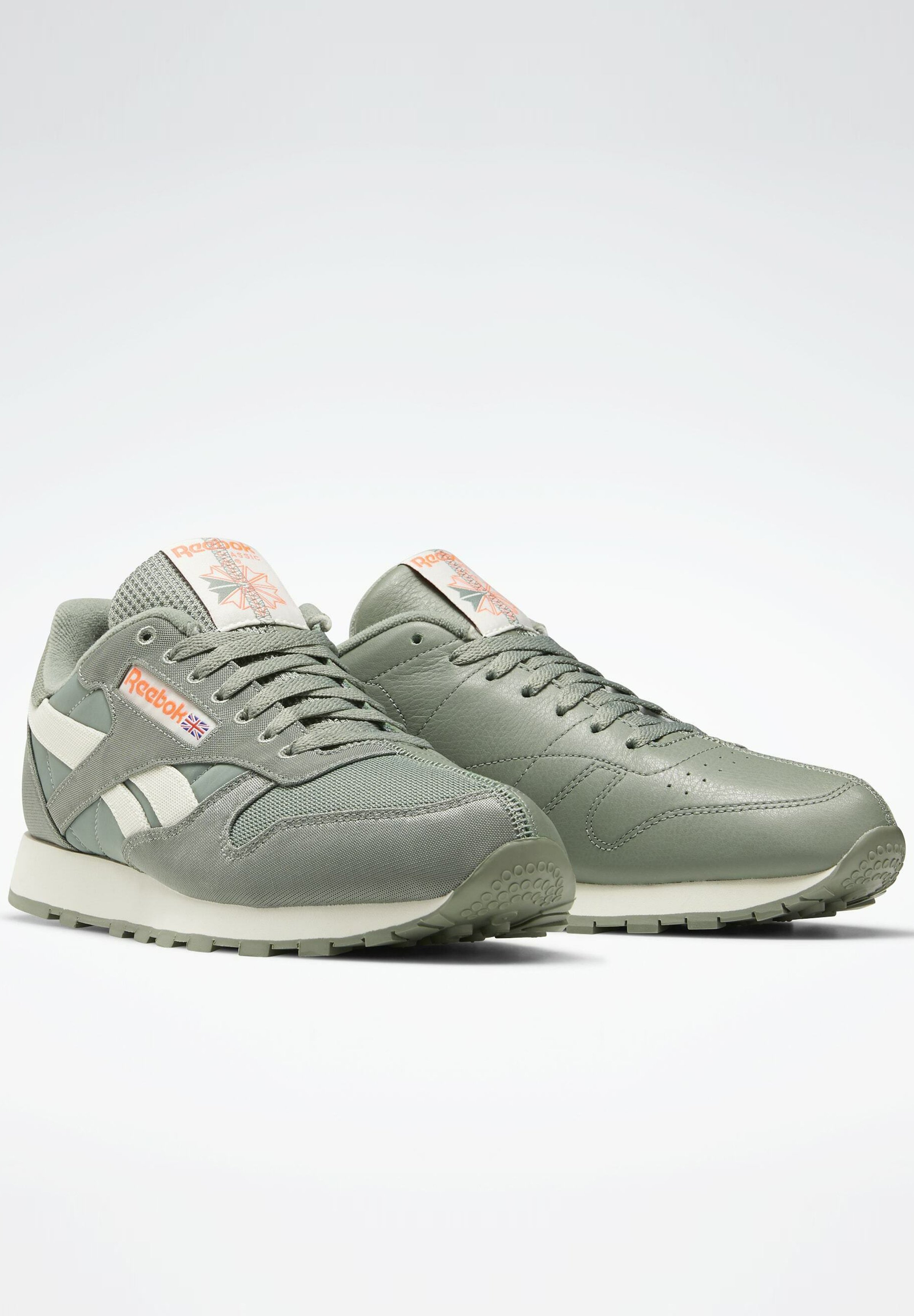 reebok leather green