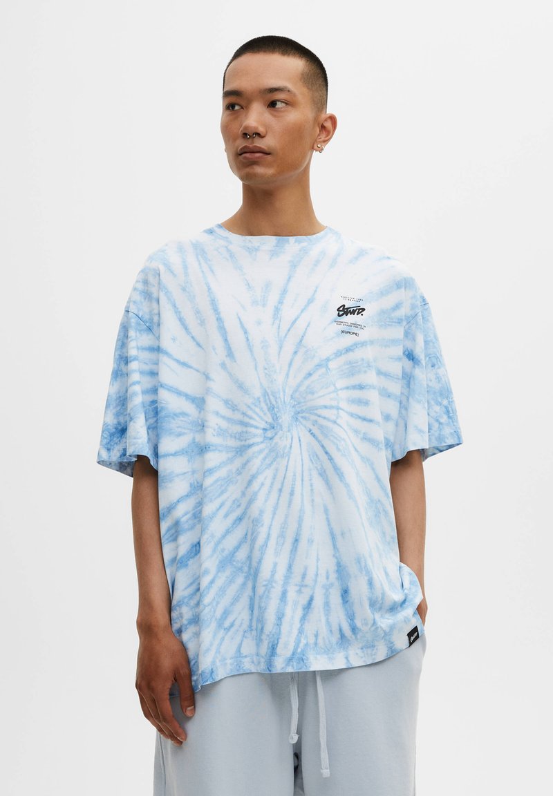 Herren T-Shirts basic | PULL&BEAR SHORT SLEEVE T-Shirt print turquoise/türkis - SC88251 Herren T-Shirts basic | PULL&BEAR SHORT SLEEVE T-Shirt print turquoise/türkis - SC88251