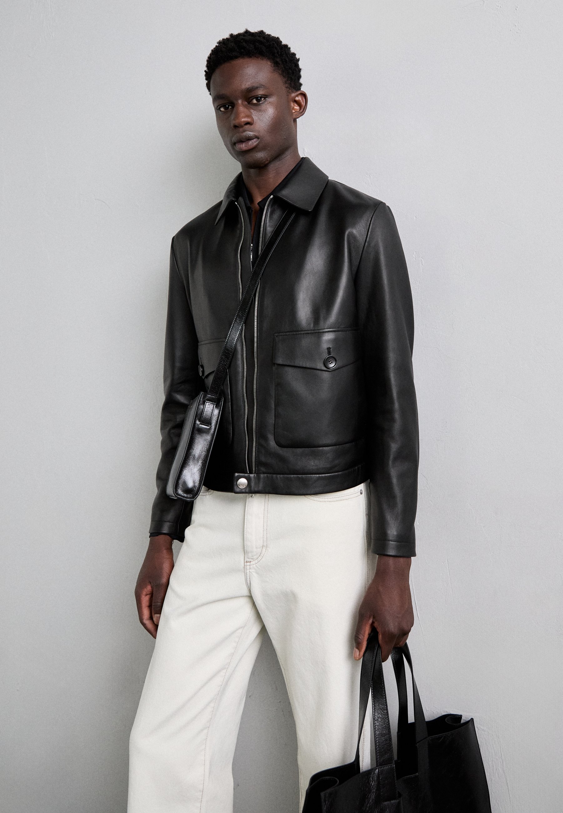 Bally Leather jacket - black - Zalando