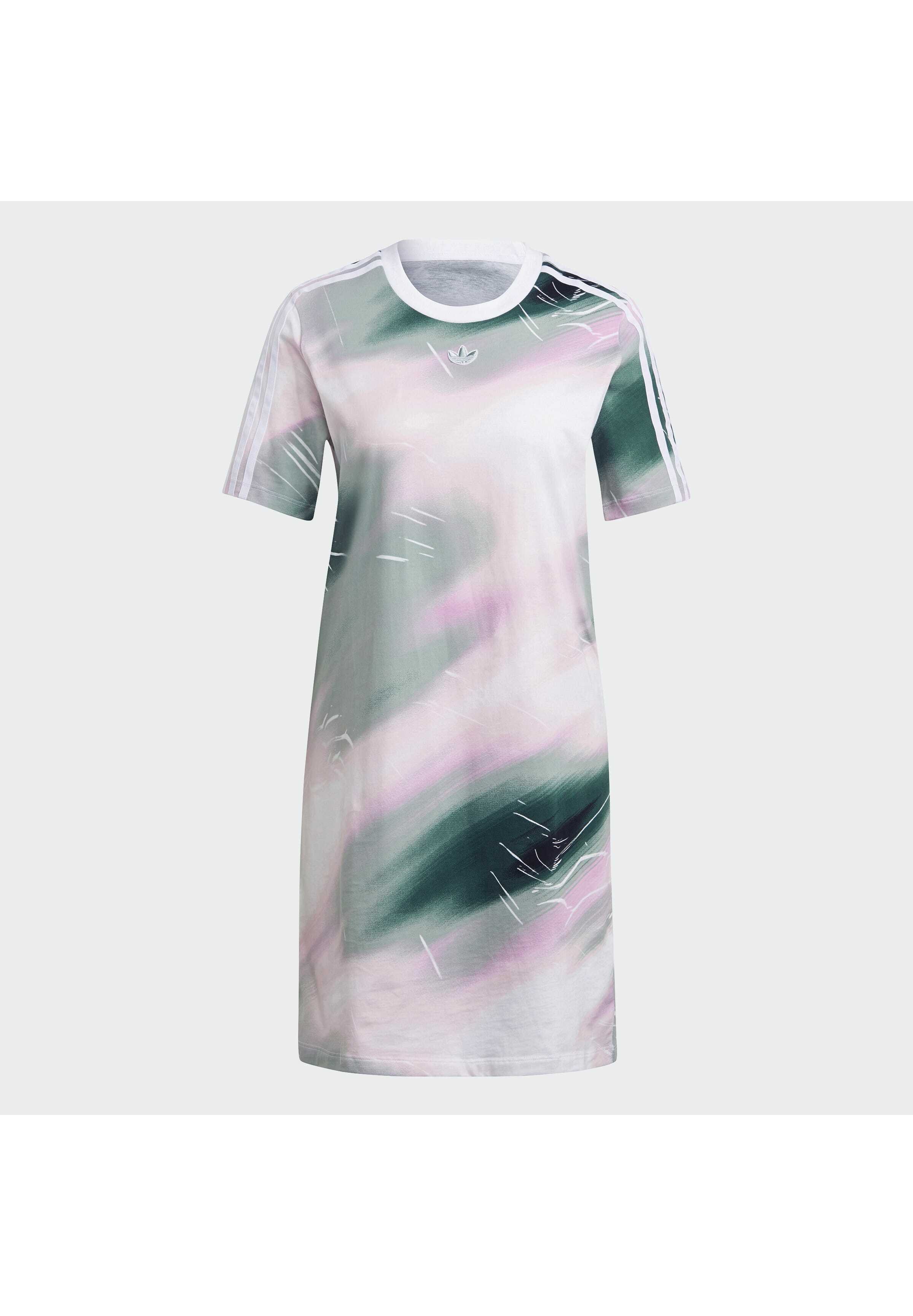 green and white adidas dress