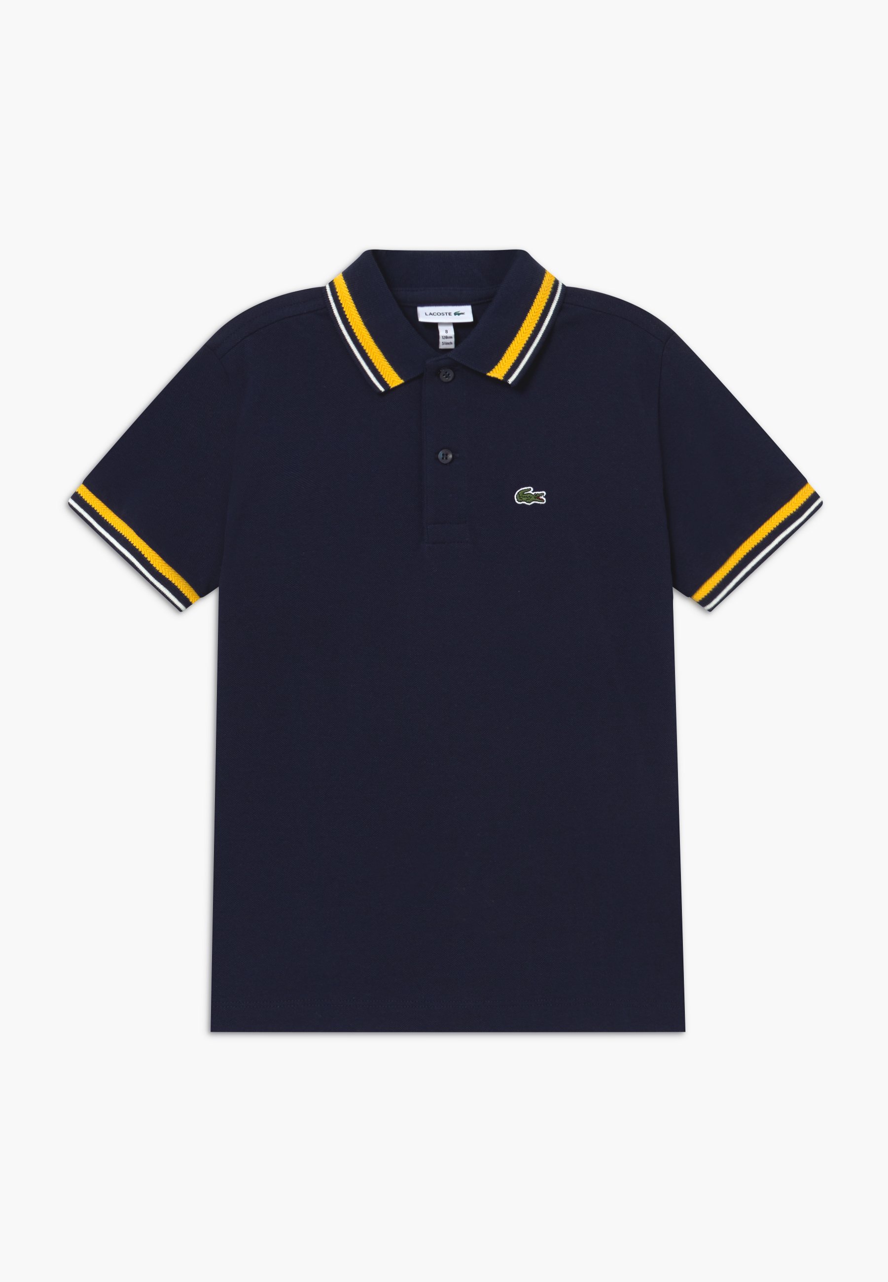 dark blue lacoste polo shirt