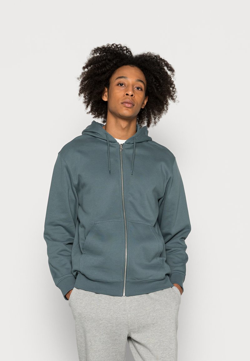 Weekday STANDARD ZIP HOODIE - Camisola com fecho - grey dark