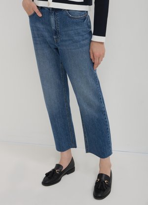 Calliope CROPPED  - Jeans Straight Leg - blu