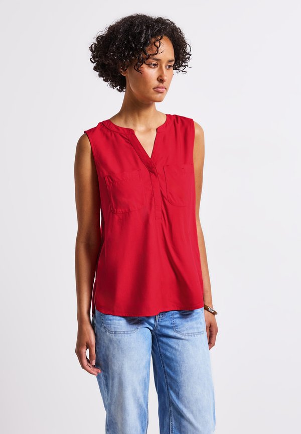 MIT BRUSTTASCHEN - Bluse - rot