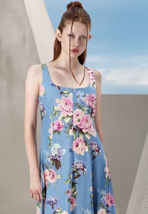 NECK MAXI - Maksi garuma kleita - blue