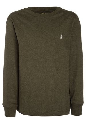Langærmet T-shirt - mottled green