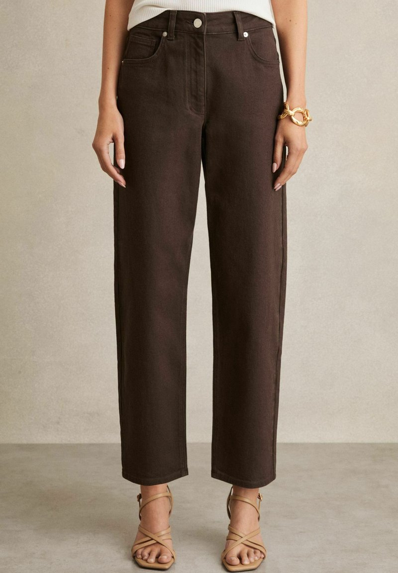 Reiss REGULAR FIT - SELIN MID-RISE - Tiesaus kirpimo džinsai - chocolate