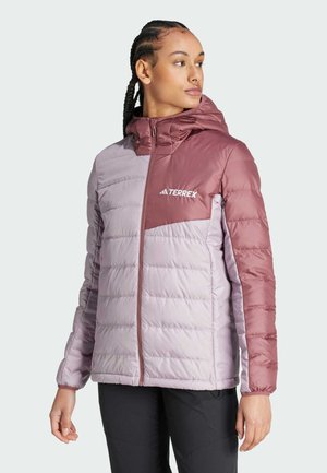 MULTI LIGHT DOWN HOODED - Chaqueta de plumas - preloved fig   burgundy