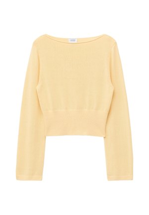 & OTHER STORIES, & OTHER STORIES ROLLED EDGE BOAT-NECK TOP - Pullover - yellow