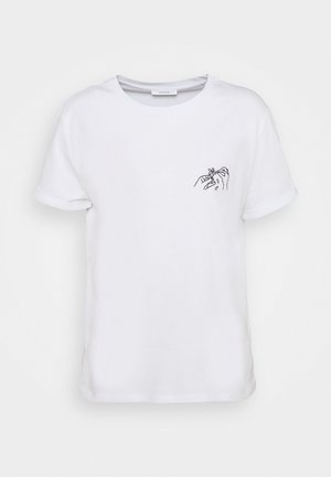 SLOWO FLOWER - Triko s potiskem - white