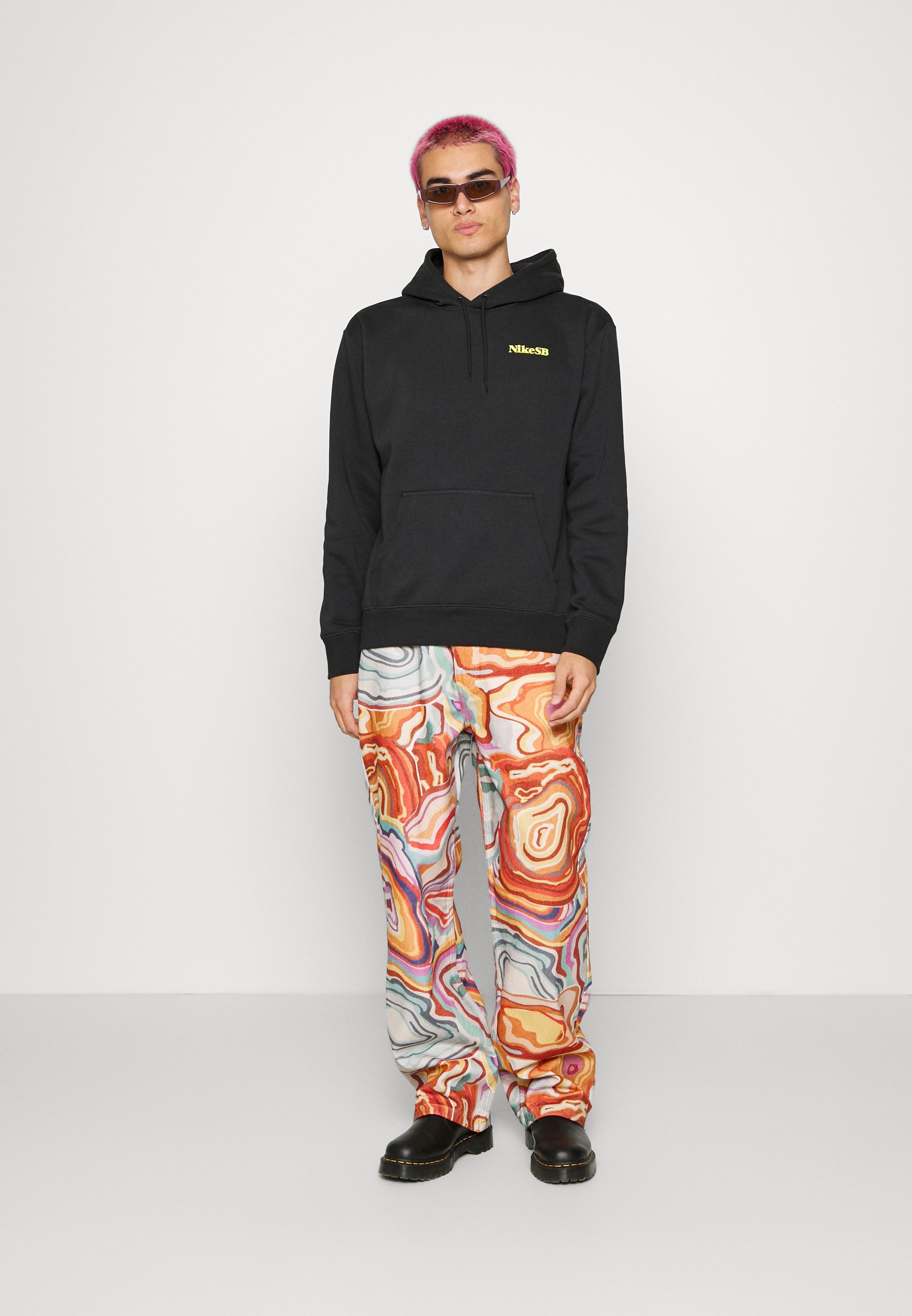 black and yellow kappa hoodie