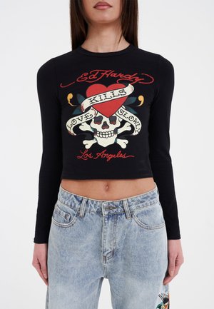Ed Hardy LOVE KILLS LONG SLEEVE  - Long sleeved top - black
