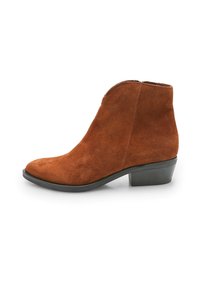 Cowboy/biker ankle boot - tan