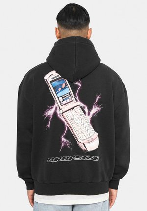 MOBILE PHONE DESIGN - Kapuzenpullover - washedblack