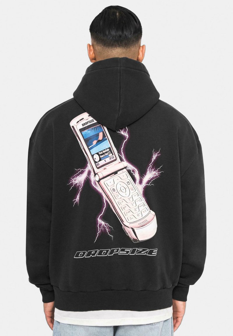 Dropsize MOBILE PHONE DESIGN - Kapuzenpullover - washedblack