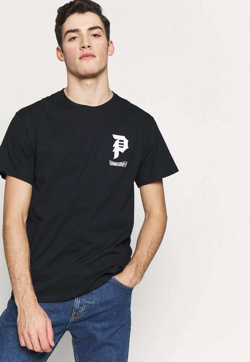 Primitive Vegeta Glow Dragon Ball Z T Shirt Imprime Black Noir Zalando Fr