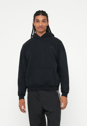 BOXY MIN LOGO - Pulover s kapuco - black