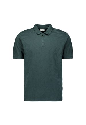 NO EXCESS, JACQUARD WITH HALF-ZIP - Polo shirt - dark steel