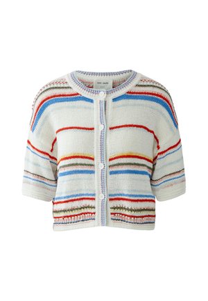 Oui, Strickjacke - white red