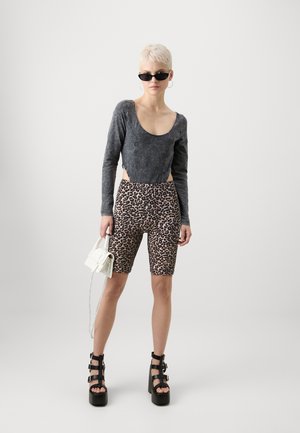 ONLLIVE LOVE CITY 2 PACK - Leggings - Trousers - black/gingerroot