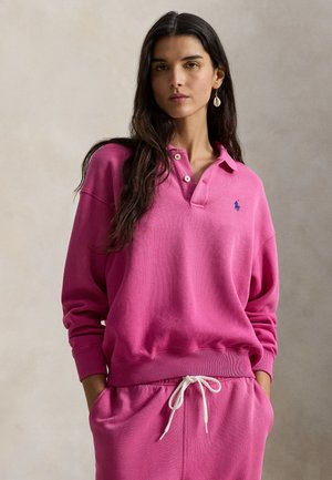 POLO-COLLAR PULLOVER - Φούτερ - accent pink