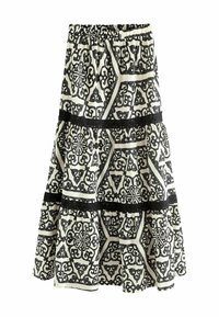 TEXTURED - REGULAR FIT - Jupe longue - black white