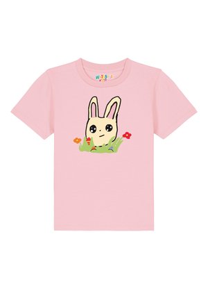 OSTERHASE MIT BLUMEN - T-shirt print - cotton pink