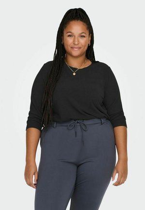 ONLY Carmakoma CURVY DRAPY - Pitkähihainen paita - black