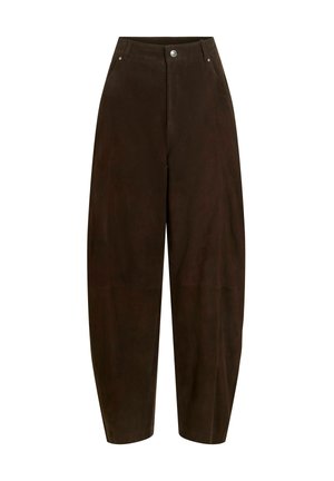 VILA, Pantalon en cuir - coffee bean