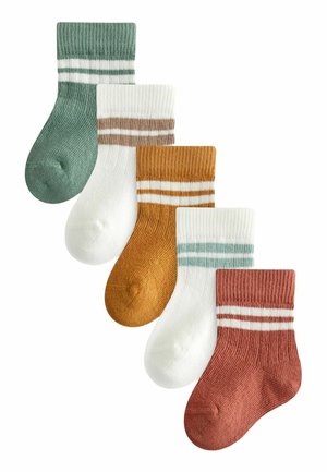 5 PACK - Strumpor - brown