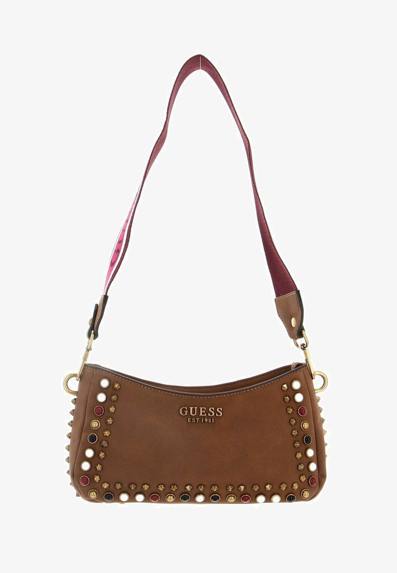 Guess RADAR ZIP SHOULDER - Sac bandoulière - cognac