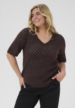 LOURA  - Basic T-shirt - fudge melange